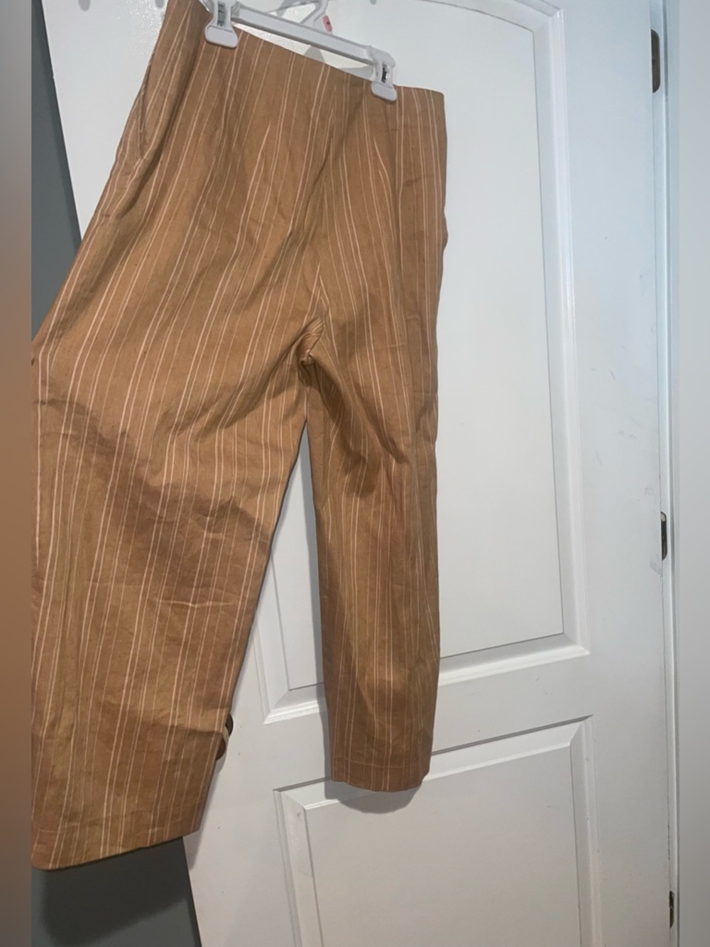 New! Bimba Y Lola Stripe Linen Baggy Trouser Pants 🧡 Medium or sz 40 - Picture 9 of 13